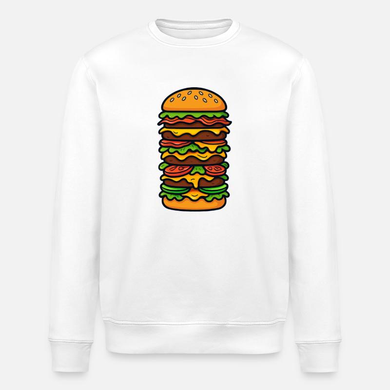 Burger groß XXL - Stanley/Stella Unisex Bio-Sweatshirt ROLLER - Weiß