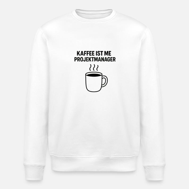 Kaffee ist mein Projektmanager - Stanley/Stella Unisex Bio-Sweatshirt ROLLER - Weiß