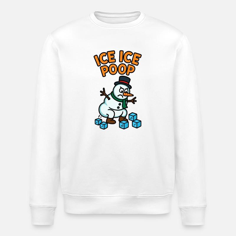 schneemann eiswürfel kinder witzig pups - Sweat bio ROLLER Stanley/Stella Unisexe - blanc