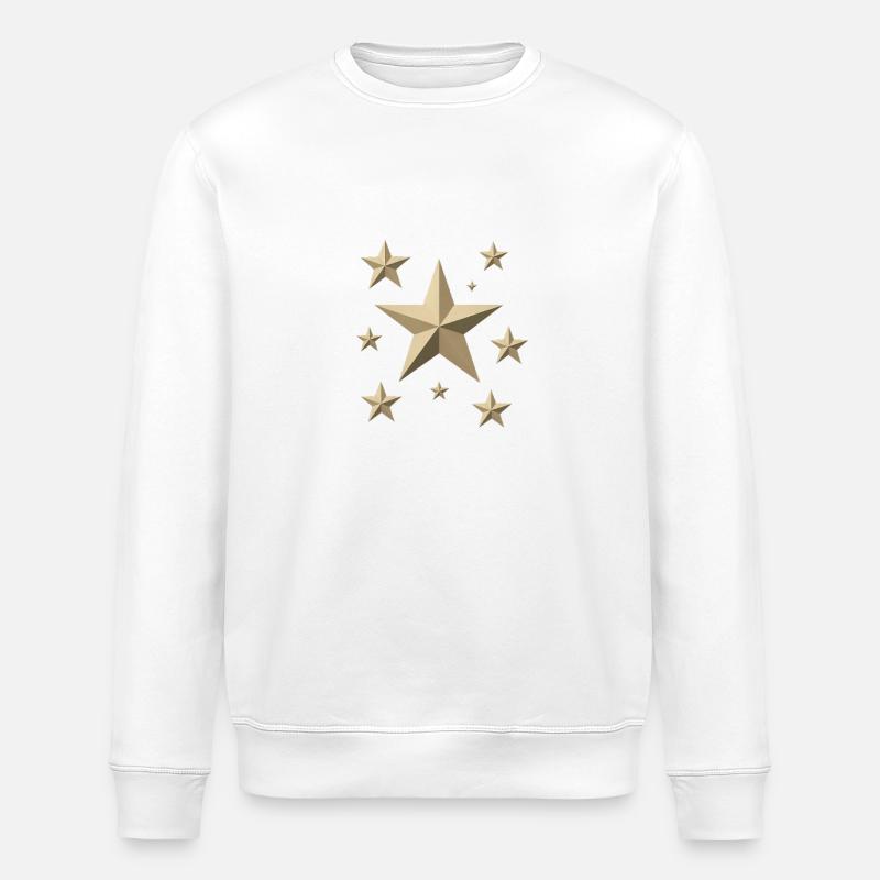 Galaxie des étoiles dorées - Sweat bio ROLLER Stanley/Stella Unisexe - blanc