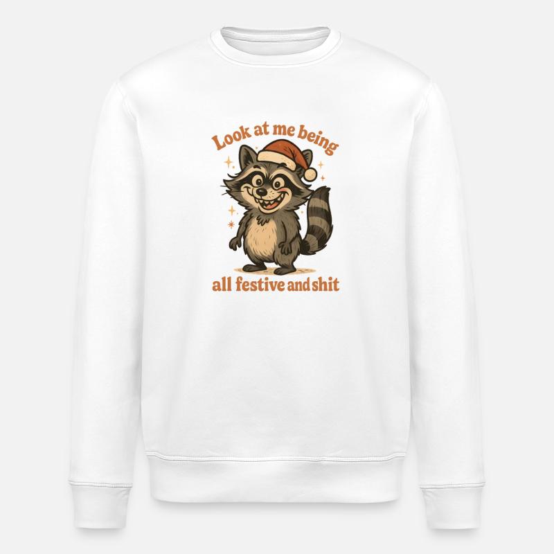 Look at me being festive - Stanley/Stella Unisex Bio-Sweatshirt ROLLER - Weiß