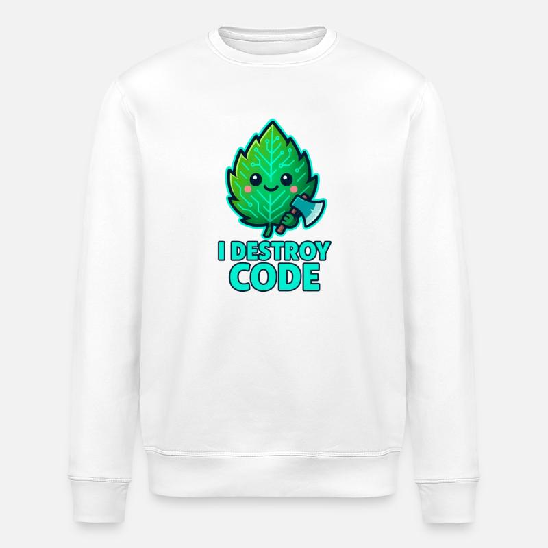 Grünes Blatt Code-Krieger - Stanley/Stella Unisex Bio-Sweatshirt ROLLER - Weiß