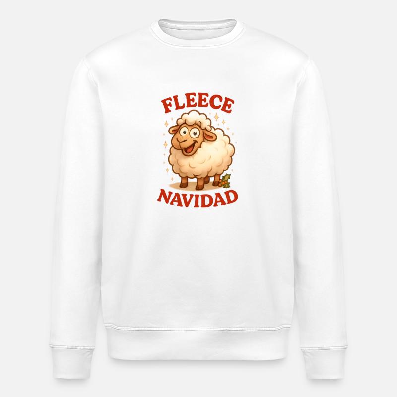 Fleece Navidad - Stanley/Stella ROLLER Unisex Organic Sweatshirt - white