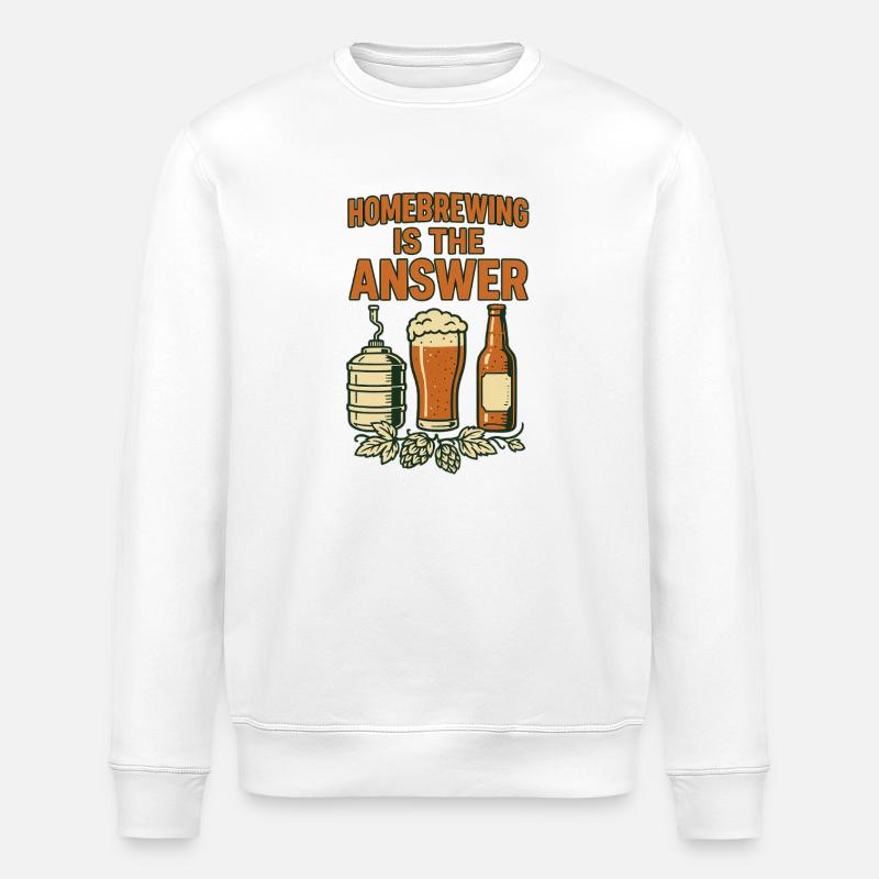 Le brassage maison est la solution - Sweat bio ROLLER Stanley/Stella Unisexe - blanc