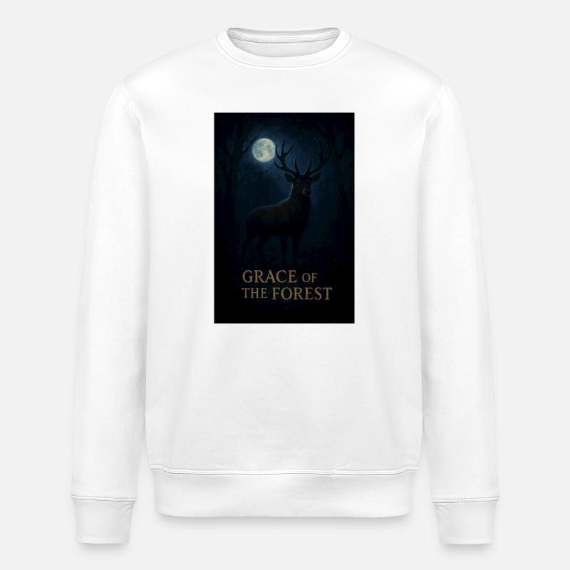La grâce de la forêt - Sweat bio ROLLER Stanley/Stella Unisexe - blanc