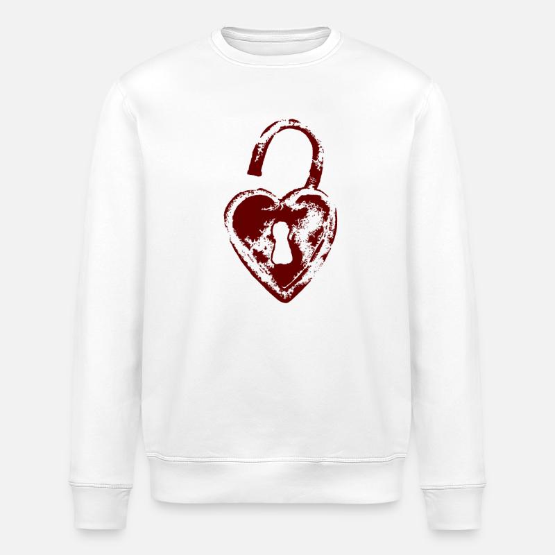 Style Amour en Cœur Rouge - Sweat bio ROLLER Stanley/Stella Unisexe - blanc
