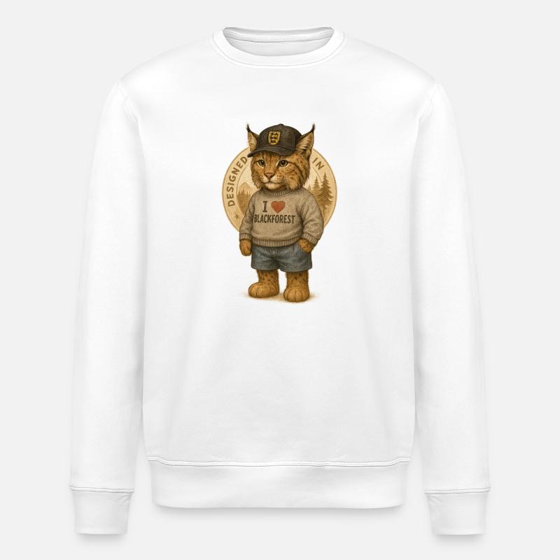 Luchs I Love Blackforest - Stanley/Stella Unisex Bio-Sweatshirt ROLLER - Weiß