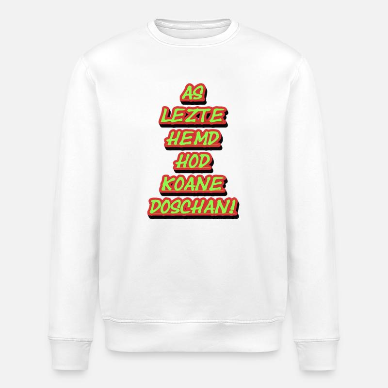 Neon Graffiti Stacking Texts - Stanley/Stella ROLLER Unisex Organic Sweatshirt - white
