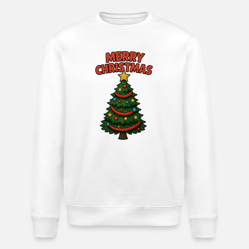 Merry Christmas Comicbaum - Stanley/Stella Unisex Bio-Sweatshirt ROLLER - Weiß
