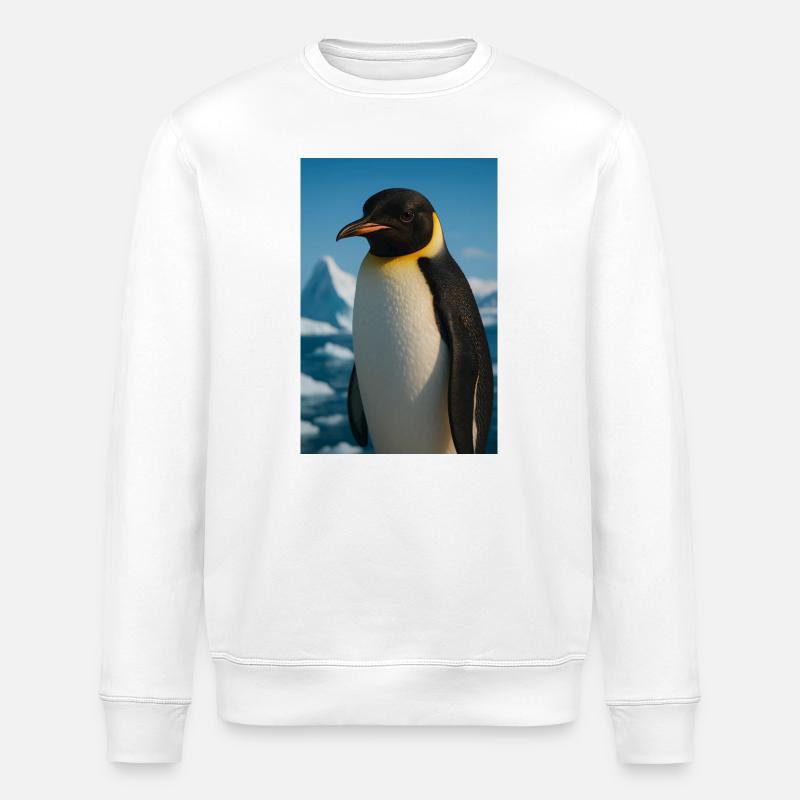 Pinguinporträt Mighty - Stanley/Stella Unisex Bio-Sweatshirt ROLLER - Weiß