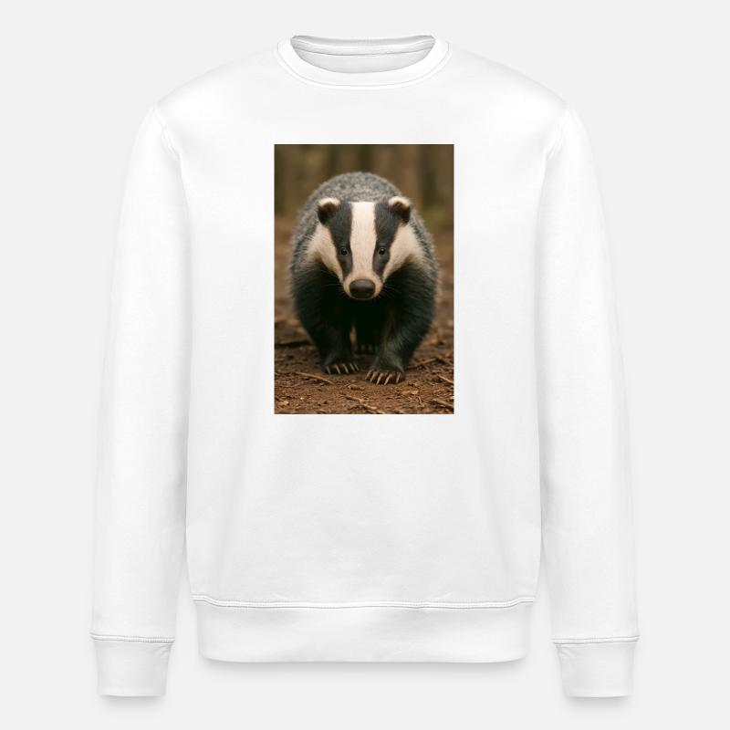 Badger Forest - Stanley/Stella ROLLER Unisex Organic Sweatshirt - white