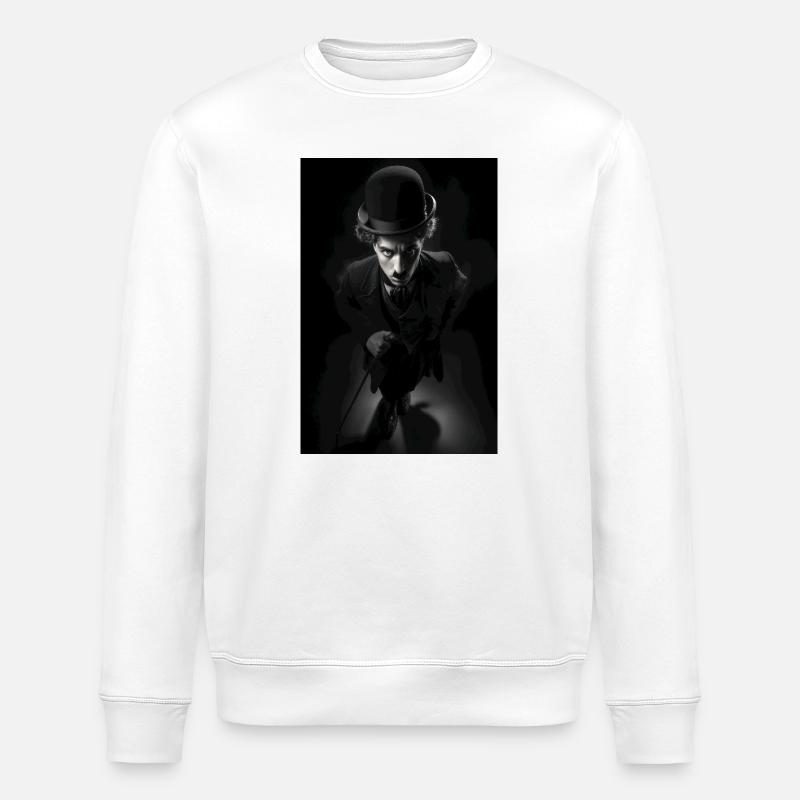 Mitternachtsherr mit Zylinder - Stanley/Stella Unisex Bio-Sweatshirt ROLLER - Weiß