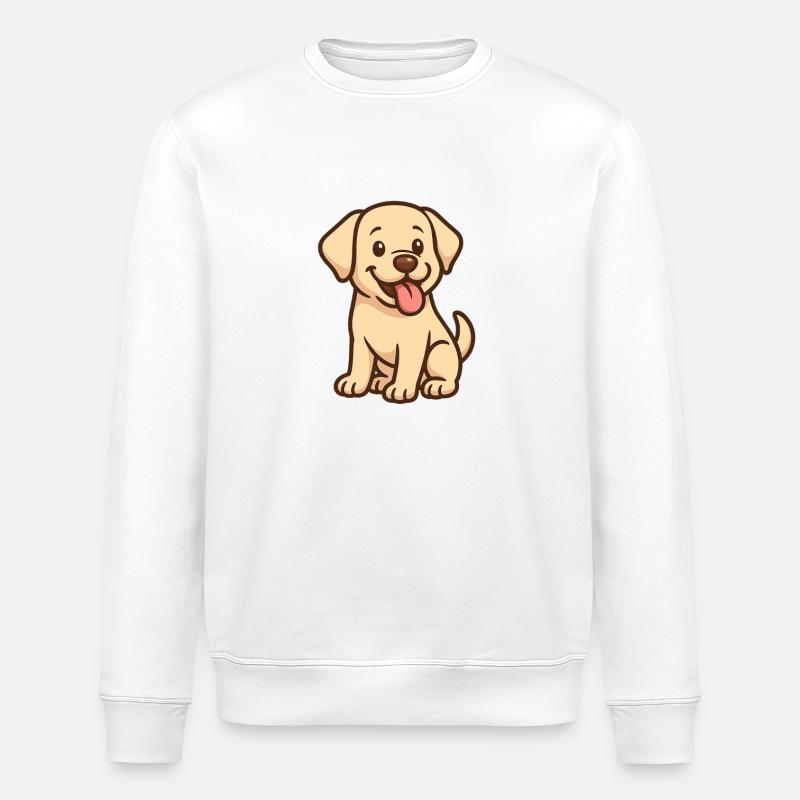 Chiot animé mignon - Sweat bio ROLLER Stanley/Stella Unisexe - blanc
