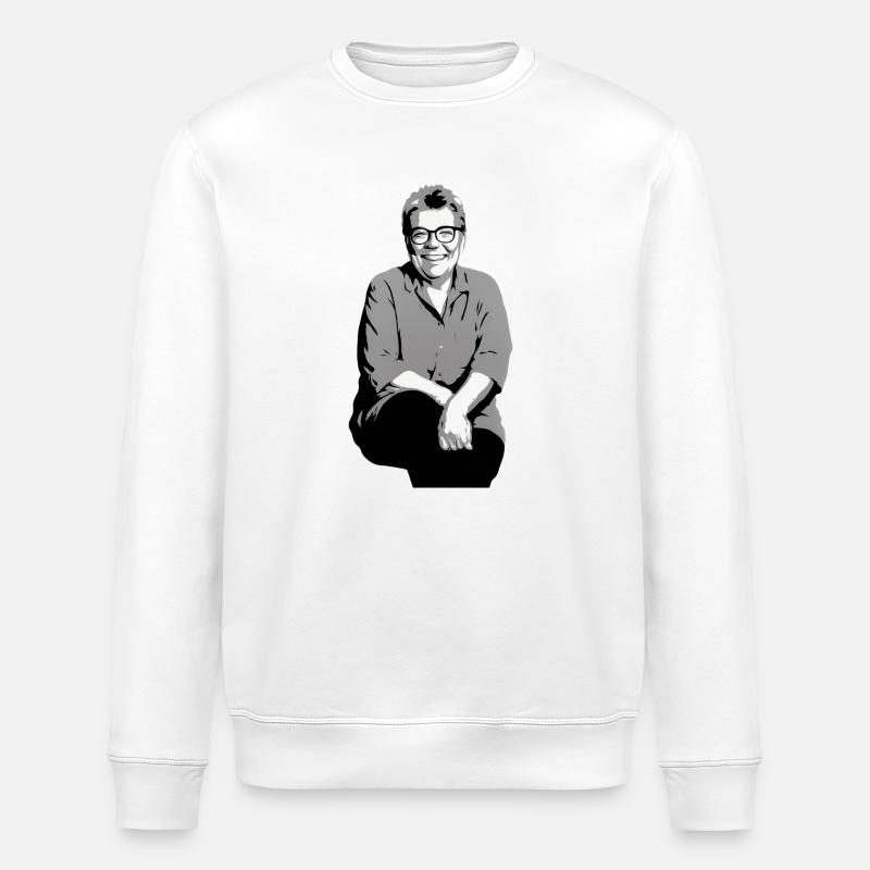 Graustufen Porträt Mama 1996 - Stanley/Stella Unisex Bio-Sweatshirt ROLLER - Weiß
