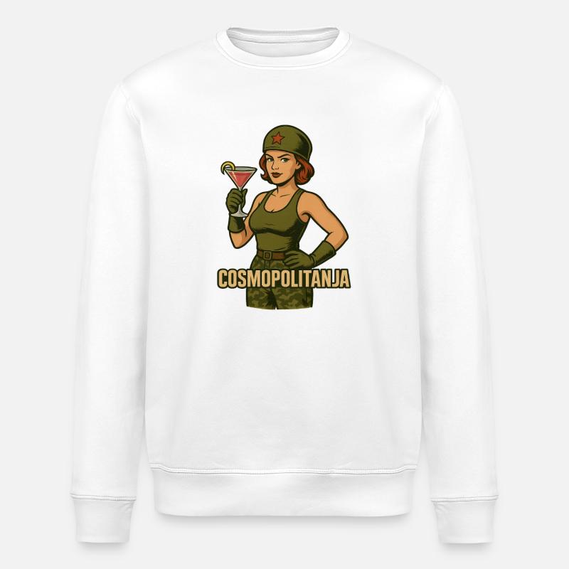 Cosmopolitanja Soldatin Cocktail - Stanley/Stella Unisex Bio-Sweatshirt ROLLER - Weiß