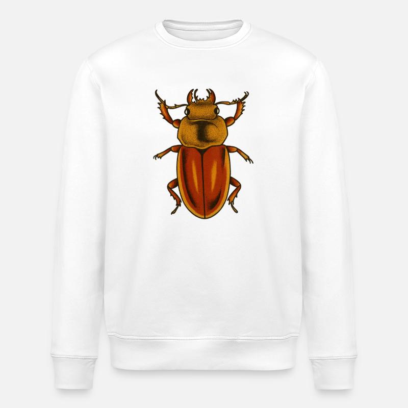 Estampe Crimson Bug - Sweat bio ROLLER Stanley/Stella Unisexe - blanc