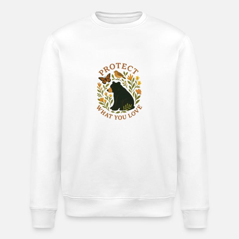 Beschütze, was du liebst - Stanley/Stella Unisex Bio-Sweatshirt ROLLER - Weiß