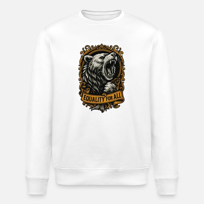 Supportez l’égalité pour tous - Sweat bio ROLLER Stanley/Stella Unisexe - blanc