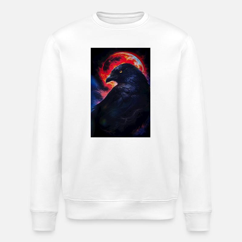 Rabe vor Feuermond - Stanley/Stella Unisex Bio-Sweatshirt ROLLER - Weiß