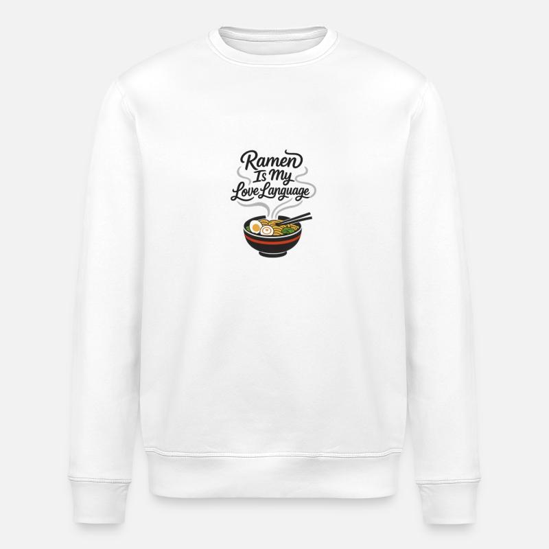 Ramen Is my love language - Stanley/Stella Unisex Bio-Sweatshirt ROLLER - Weiß