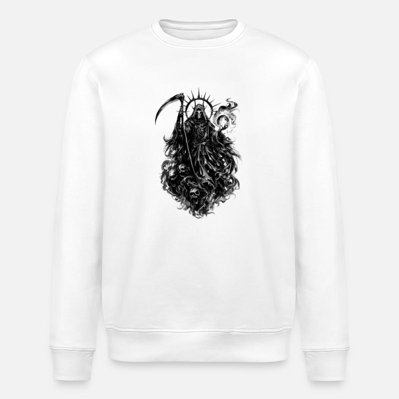 Schatten-Todesbote Gothic - Stanley/Stella Unisex Bio-Sweatshirt ROLLER - Weiß