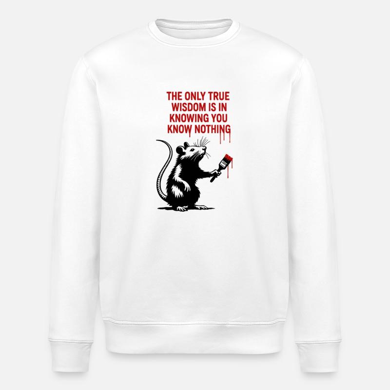 Ratte weiß, dass sie nichts weiß - Stanley/Stella Unisex Bio-Sweatshirt ROLLER - Weiß