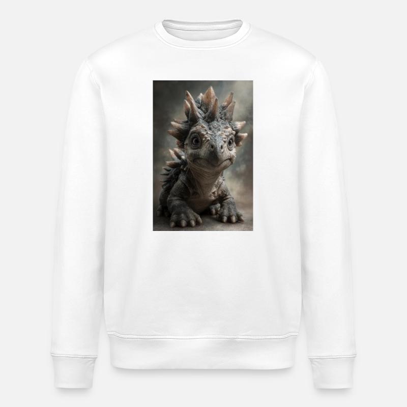 Portrait du Petit Stégosaure - Sweat bio ROLLER Stanley/Stella Unisexe - blanc