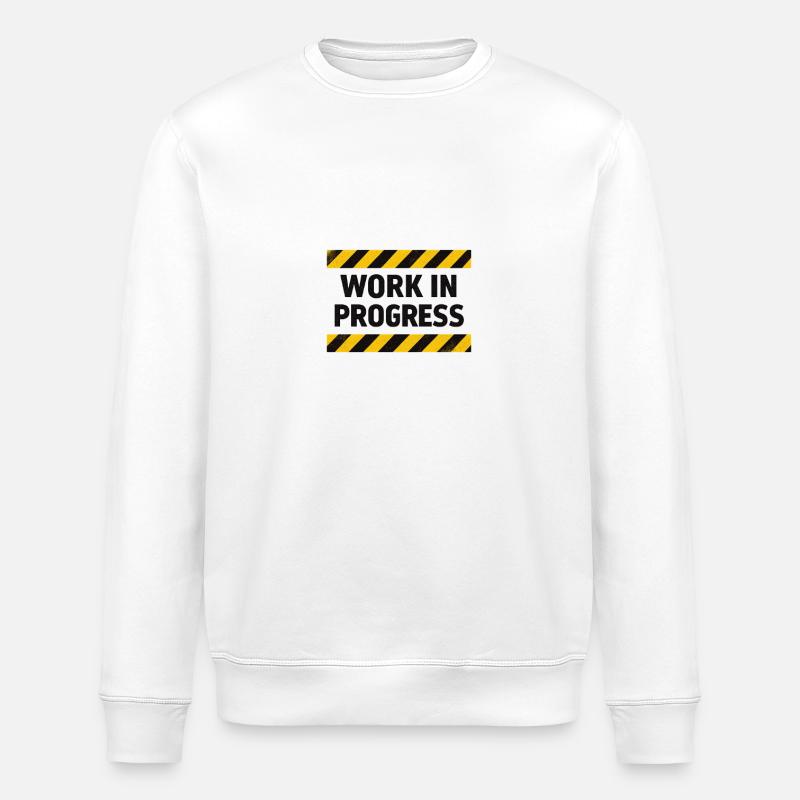 Fortschritt in Arbeit – Warnband - Stanley/Stella Unisex Bio-Sweatshirt ROLLER - Weiß