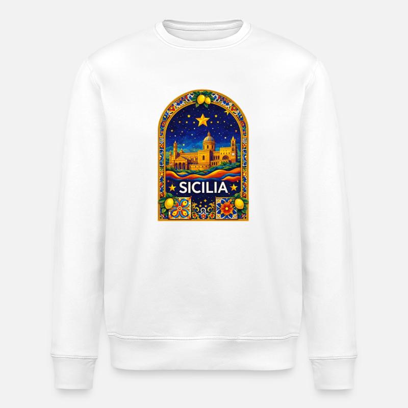 Sicilia palermo - Stanley/Stella Unisex Bio-Sweatshirt ROLLER - Weiß