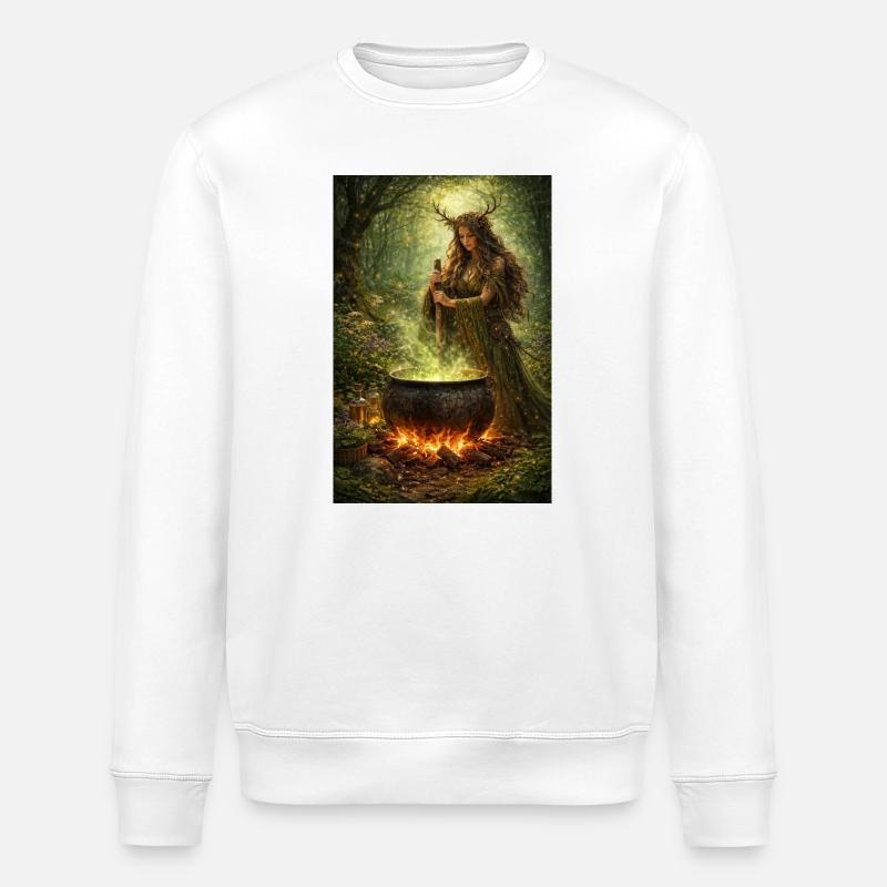 Femme druide - Sweat bio ROLLER Stanley/Stella Unisexe - blanc