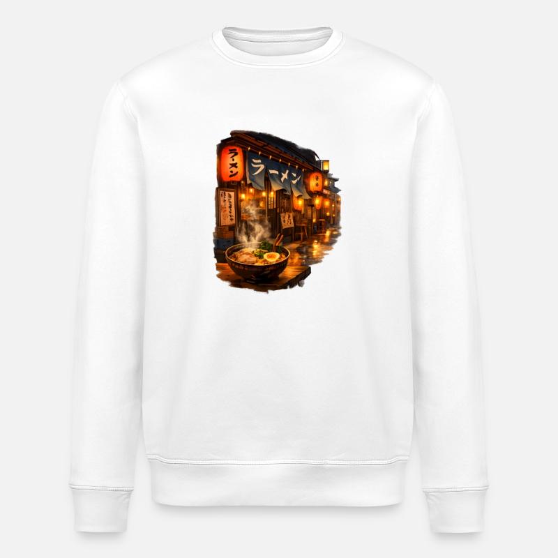 Ramen is Life - Stanley/Stella Unisex Bio-Sweatshirt ROLLER - Weiß