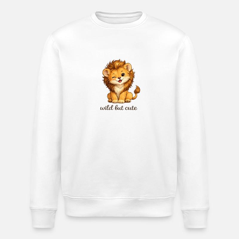 Wildes süßes Löwenkind - Stanley/Stella Unisex Bio-Sweatshirt ROLLER - Weiß