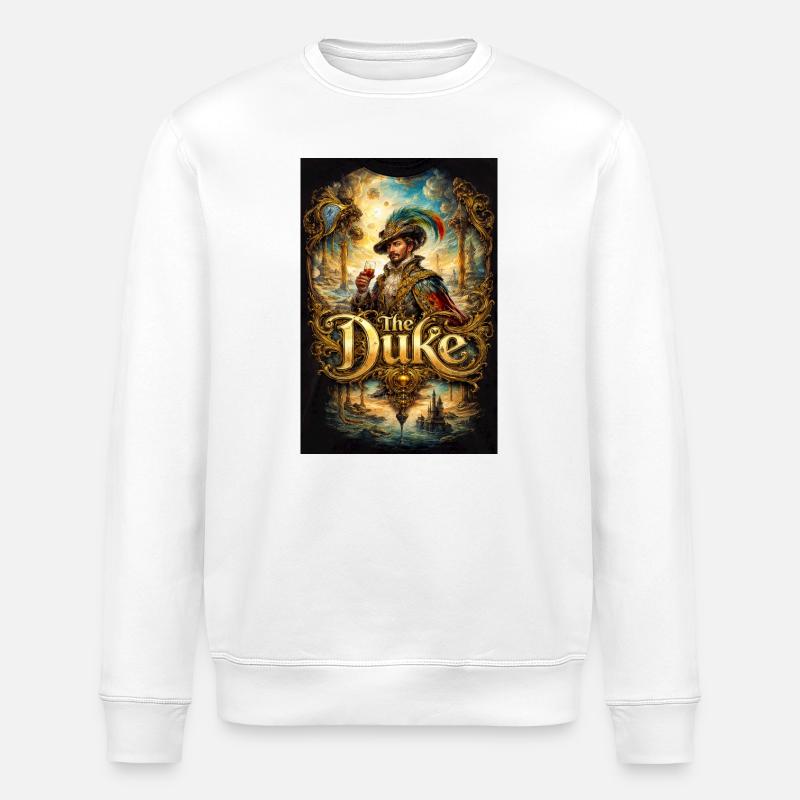 Das Herzogsbarockporträt mit Glas - Stanley/Stella Unisex Bio-Sweatshirt ROLLER - Weiß