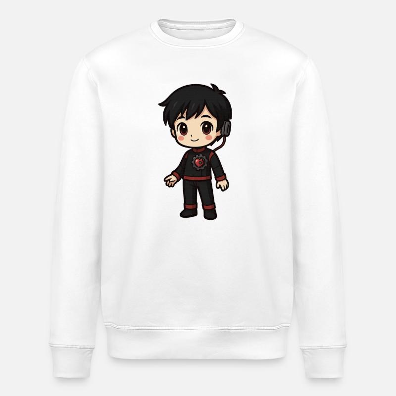 Chibi Gamer Gear Cœur et Casque - Sweat bio ROLLER Stanley/Stella Unisexe - blanc