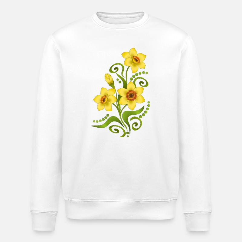 Blumen - Stanley/Stella Unisex Bio-Sweatshirt ROLLER - Weiß