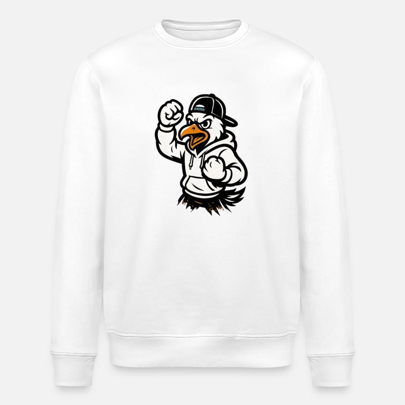 Mascotte de l’aigle martial - Sweat bio ROLLER Stanley/Stella Unisexe - blanc