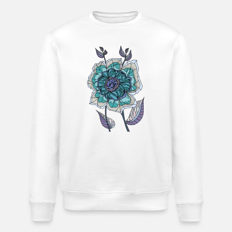Blume - Stanley/Stella Unisex Bio-Sweatshirt ROLLER - Weiß