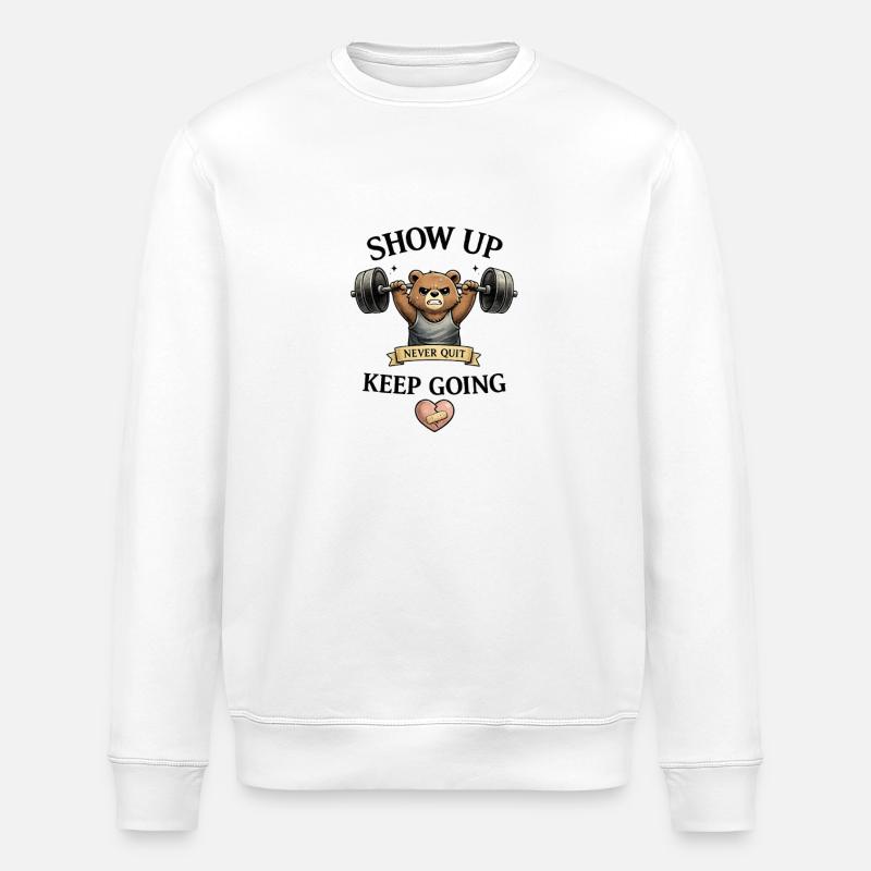 keep going - Stanley/Stella ROLLER Unisex Organic Sweatshirt - white