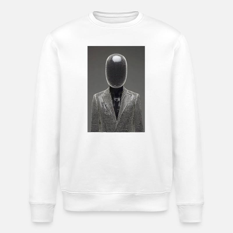 Dotgrid LED Suit - Stanley/Stella ROLLER Unisex Organic Sweatshirt - white