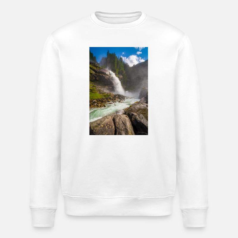 Krimmler Wasserfälle - Stanley/Stella Unisex Bio-Sweatshirt ROLLER - Weiß