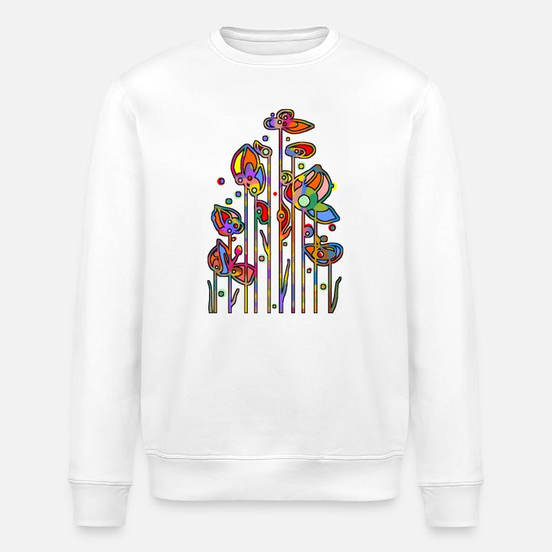 Fleur - Sweat bio ROLLER Stanley/Stella Unisexe - blanc