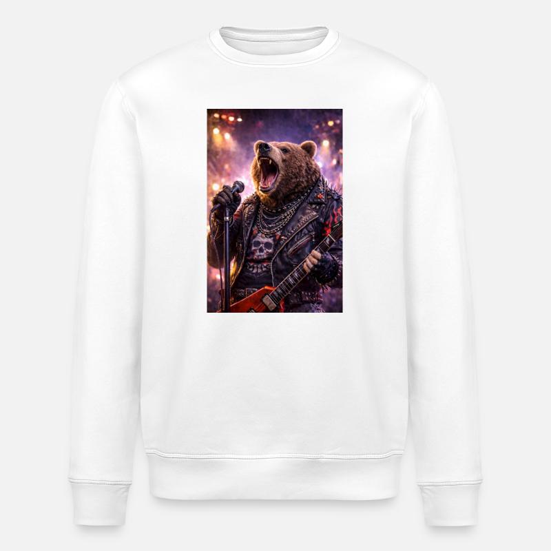 RockyZoo40 - Stanley/Stella Unisex Bio-Sweatshirt ROLLER - Weiß