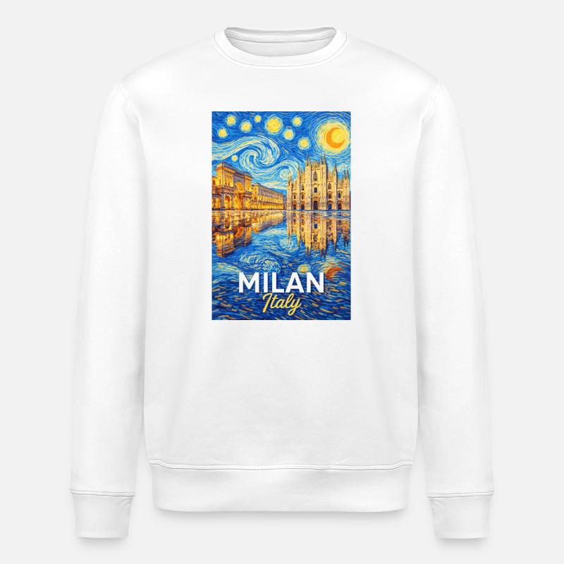 Mailand, Italien. - Stanley/Stella Unisex Bio-Sweatshirt ROLLER - Weiß
