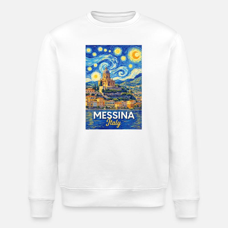 Messina, Italien. - Stanley/Stella Unisex Bio-Sweatshirt ROLLER - Weiß