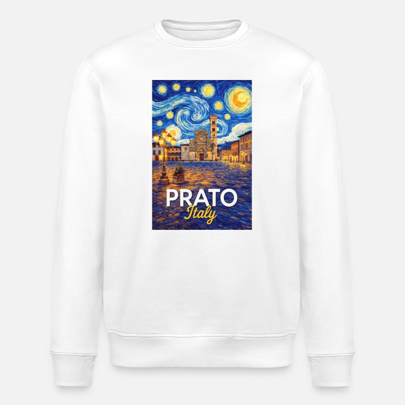 Prato, Italy. - Stanley/Stella ROLLER Unisex Organic Sweatshirt - white