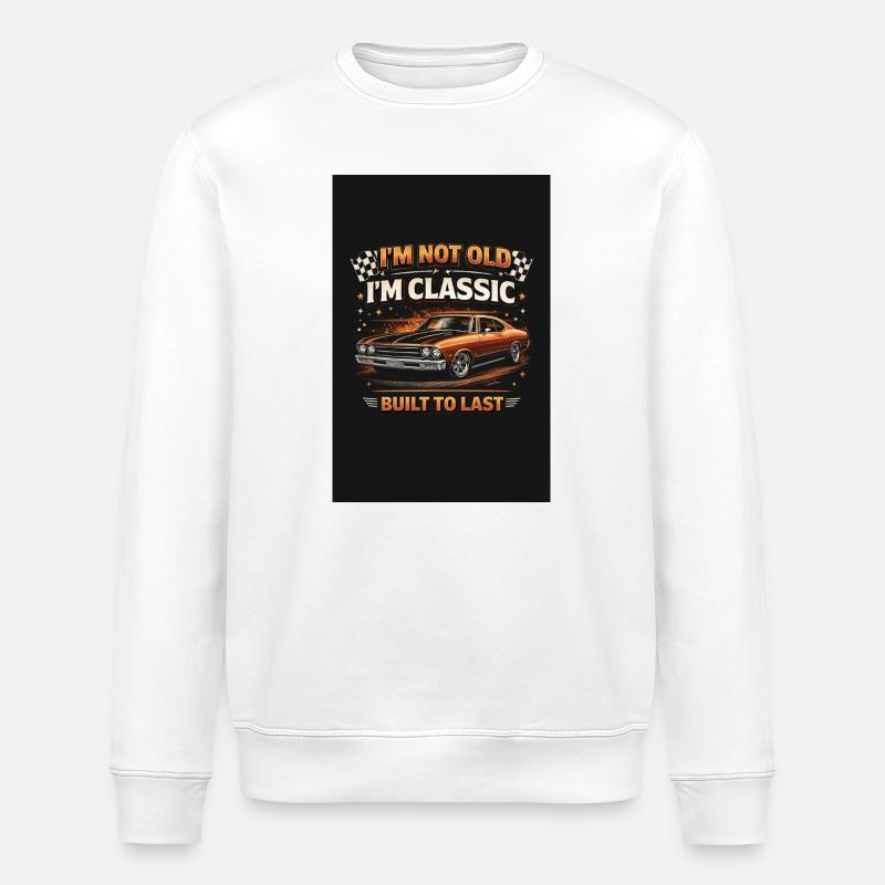 Old School Classic Built to Last - Stanley/Stella Unisex Bio-Sweatshirt ROLLER - Weiß