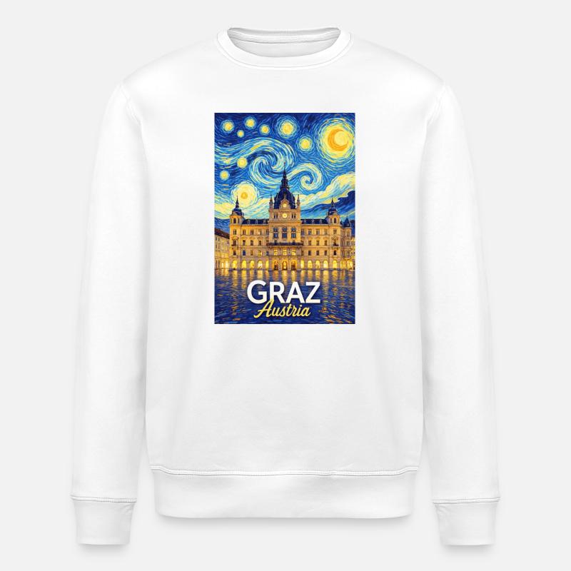 Graz, Österreich - Stanley/Stella Unisex Bio-Sweatshirt ROLLER - Weiß