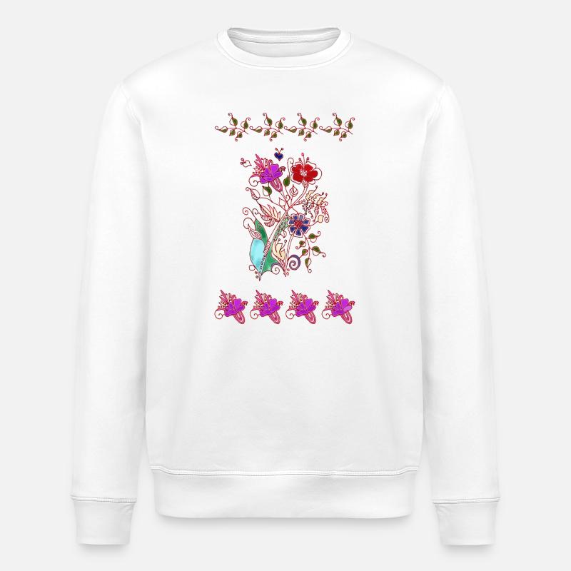 Fleur - Sweat bio ROLLER Stanley/Stella Unisexe - blanc