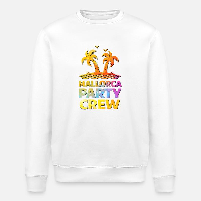 Mallorca Party Crew - Stanley/Stella Unisex Bio-Sweatshirt ROLLER - Weiß