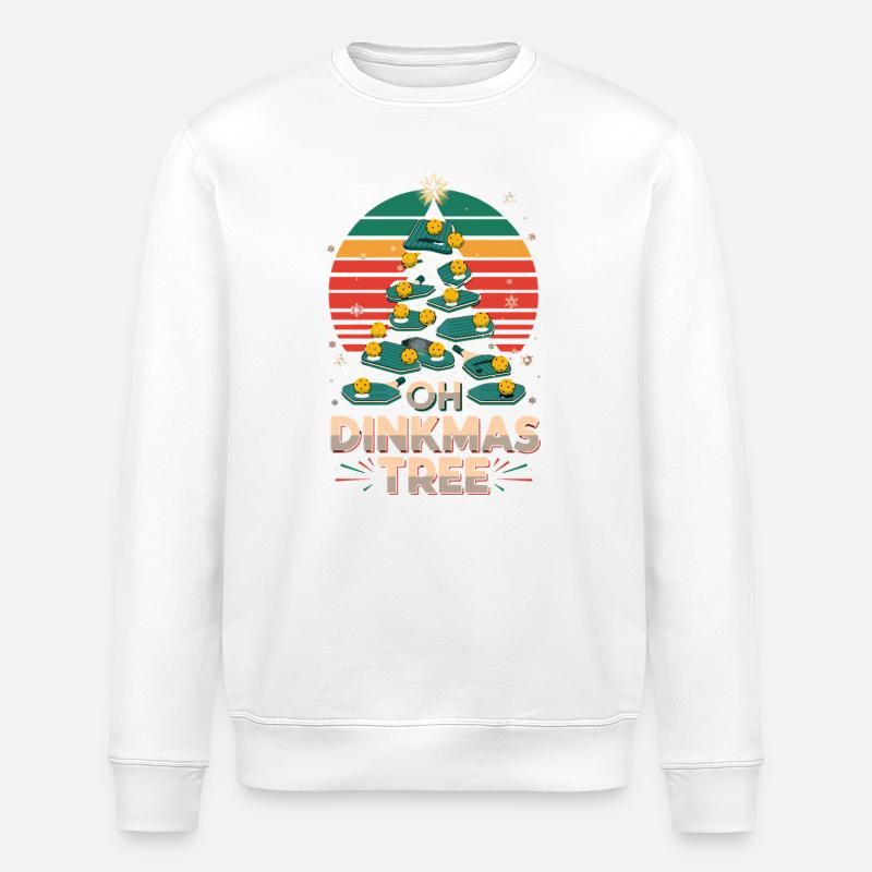  Oh Dinkmas Tree Lustiger Pickleball - Stanley/Stella Unisex Bio-Sweatshirt ROLLER - Weiß